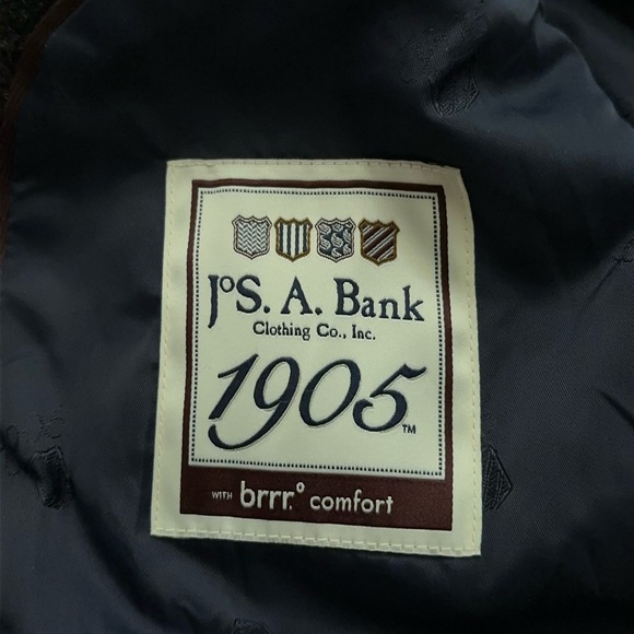 Jos. A. Bank Blazer Jacket Mens 44R Sports Coat Tailored Fit Plaid Charcoal Gray - Picture 6 of 7